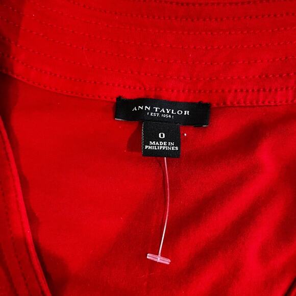 NEW Ann Taylor Modal Classic Fit Flare A-line V-Neck Belted Wrap Midi Dress 0 - Picture 13 of 16